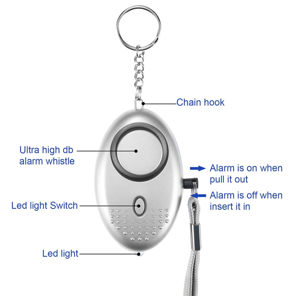 130dB Self Defense Alarm Anti- - Personal Alarm Keychain reseña y precio