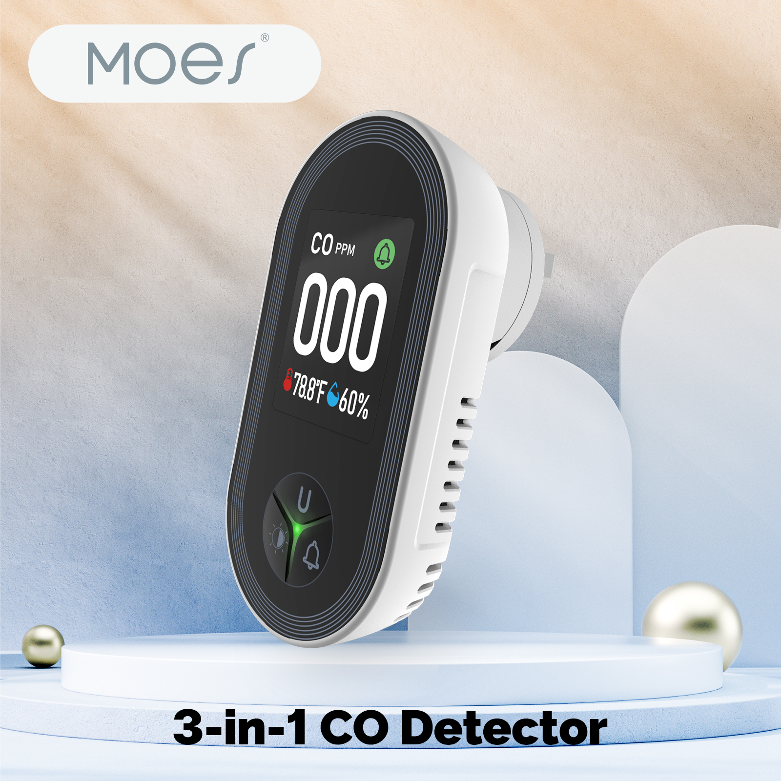 MOES 3in1 Carbon Monoxide Dete - Co Detector Plug reseña y precio