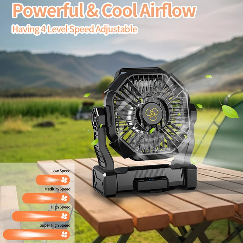 Rechargeable Portable Fan 1040 - Power Outage Light reseña y precio