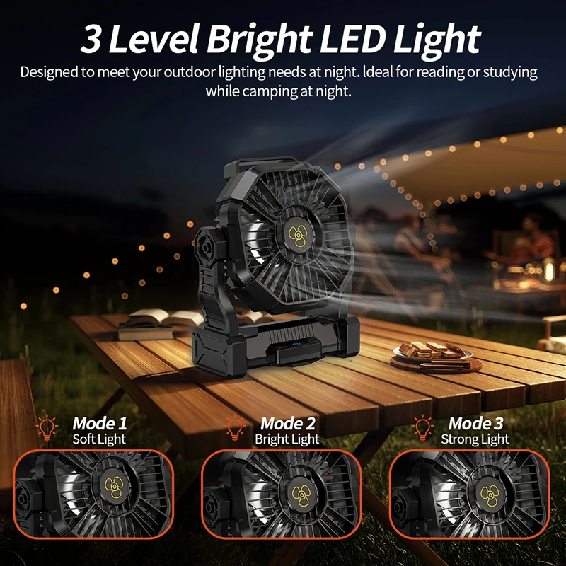 Rechargeable Portable Fan 1040 - Power Outage Light reseña y precio