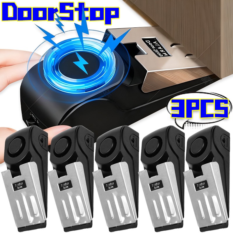 3/1Pcs Door Resistance Alarm W - Door Stop Alarm reseña y precio