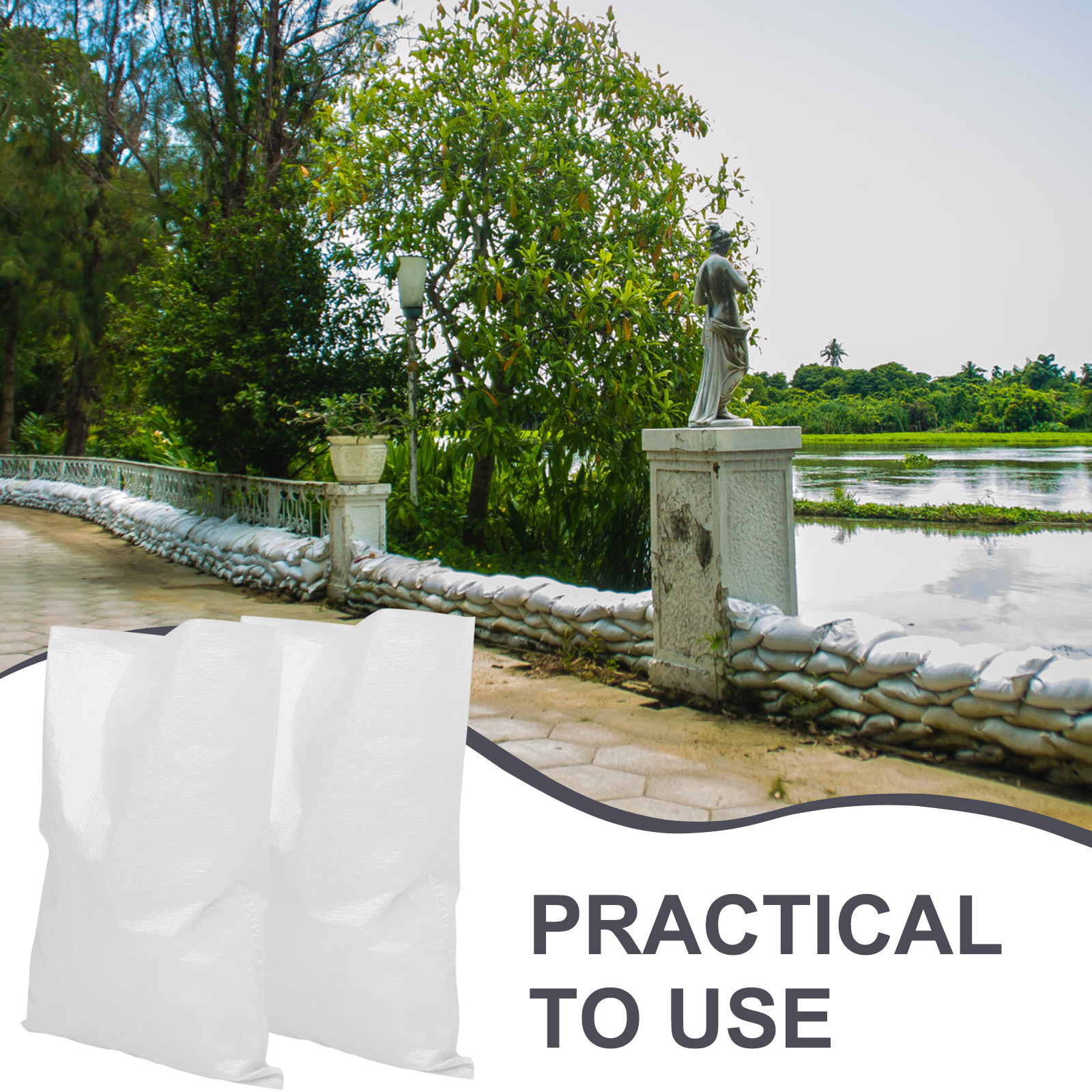 5Pcs Waterproof Woven Sandbags - Flood Barrier Bag reseña y precio