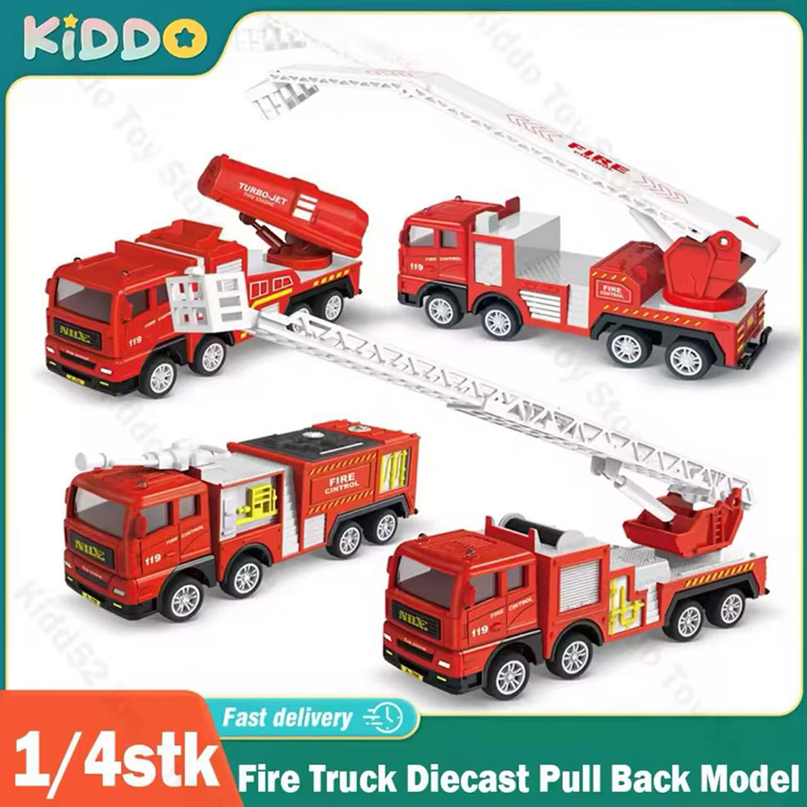 1pc-Alloy Fire Truck 1:32 Simu - Fire Escape Ladder reseña y precio