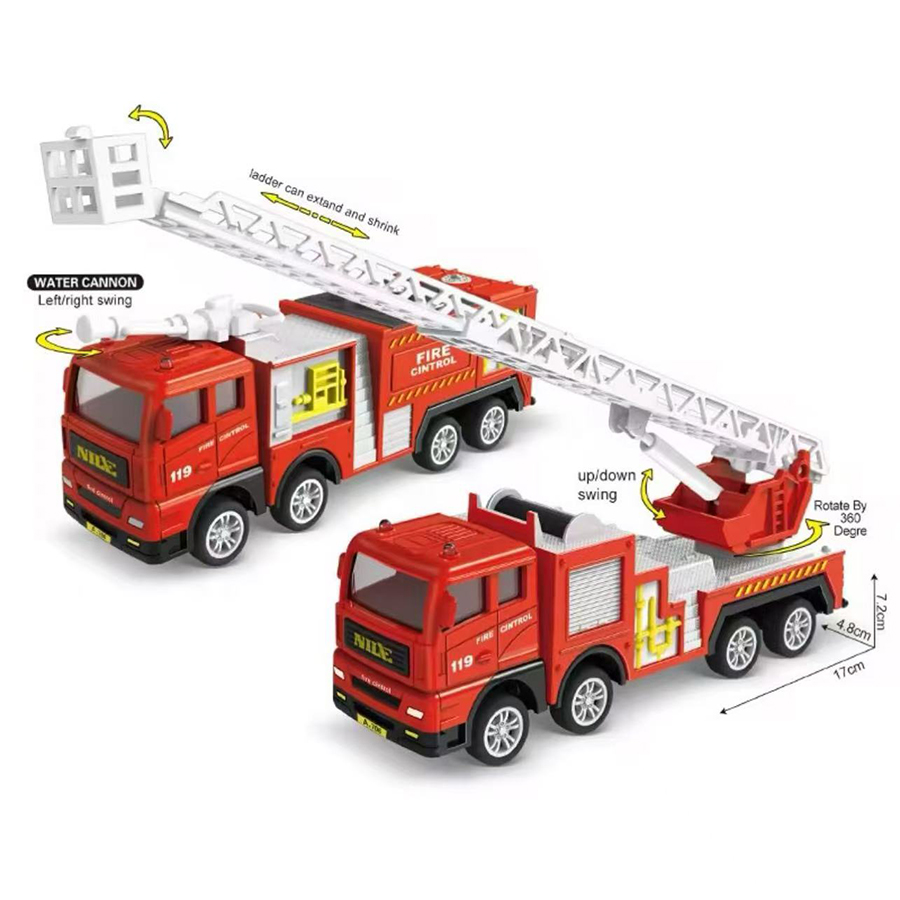 1pc-Alloy Fire Truck 1:32 Simu - Fire Escape Ladder reseña y precio