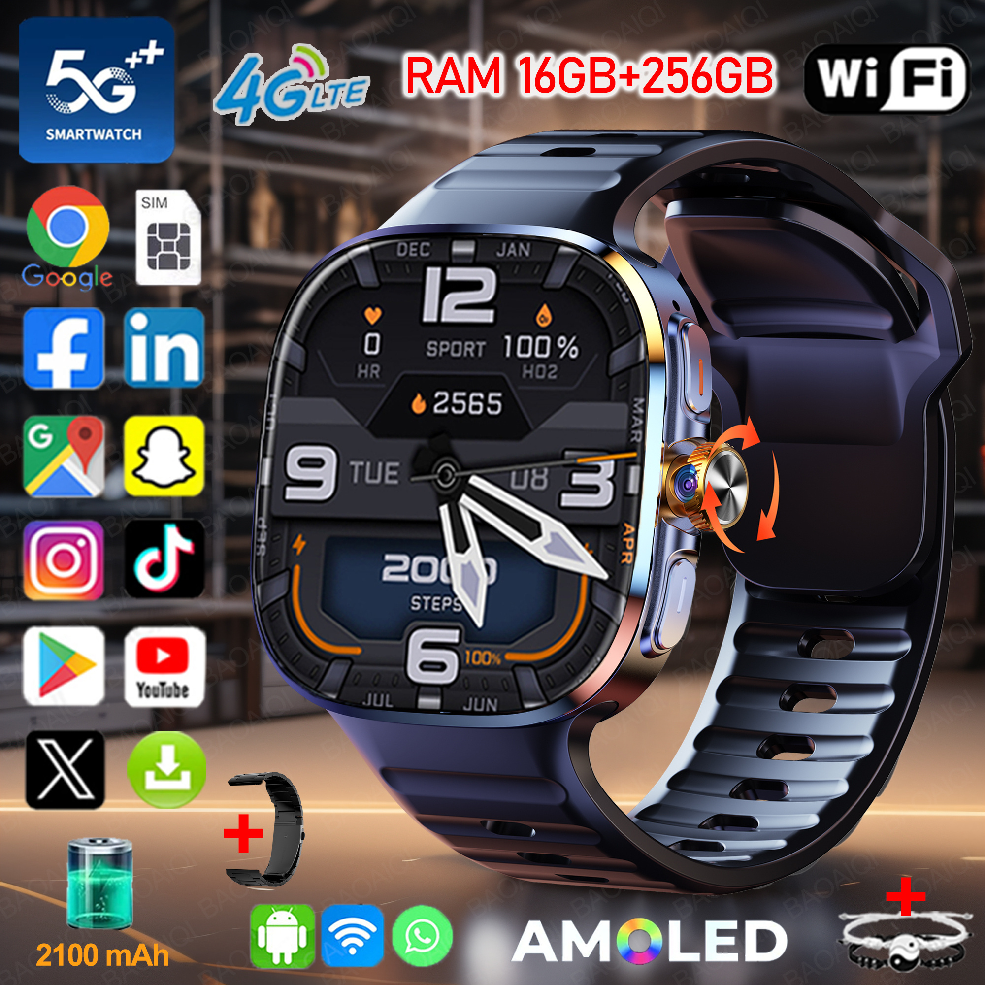 New Large Screen Smartwatch 4G - Window Lock Bar reseña y precio