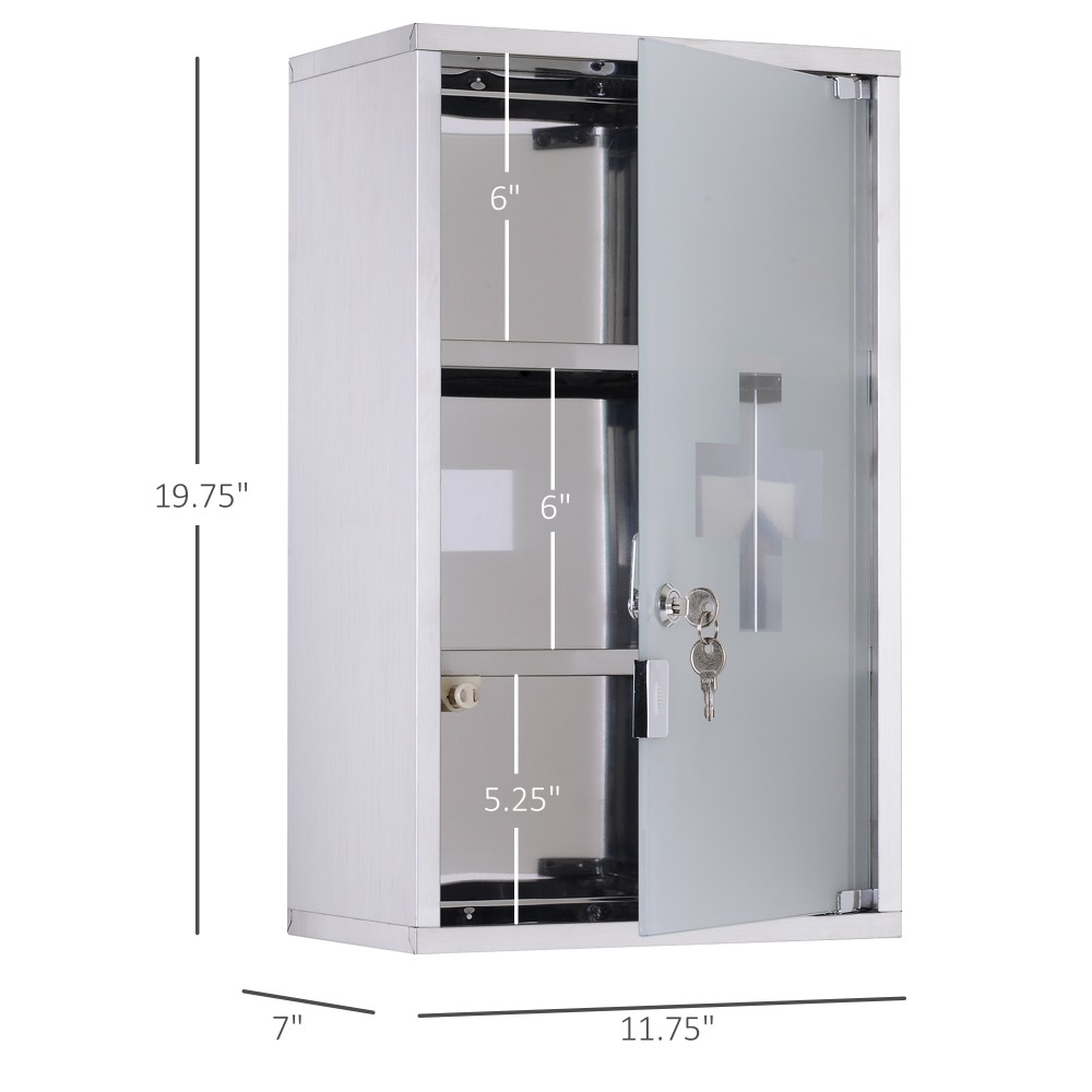 kleankin Wall Medicine Cabinet - Medicine Cabinet Lock reseña y precio