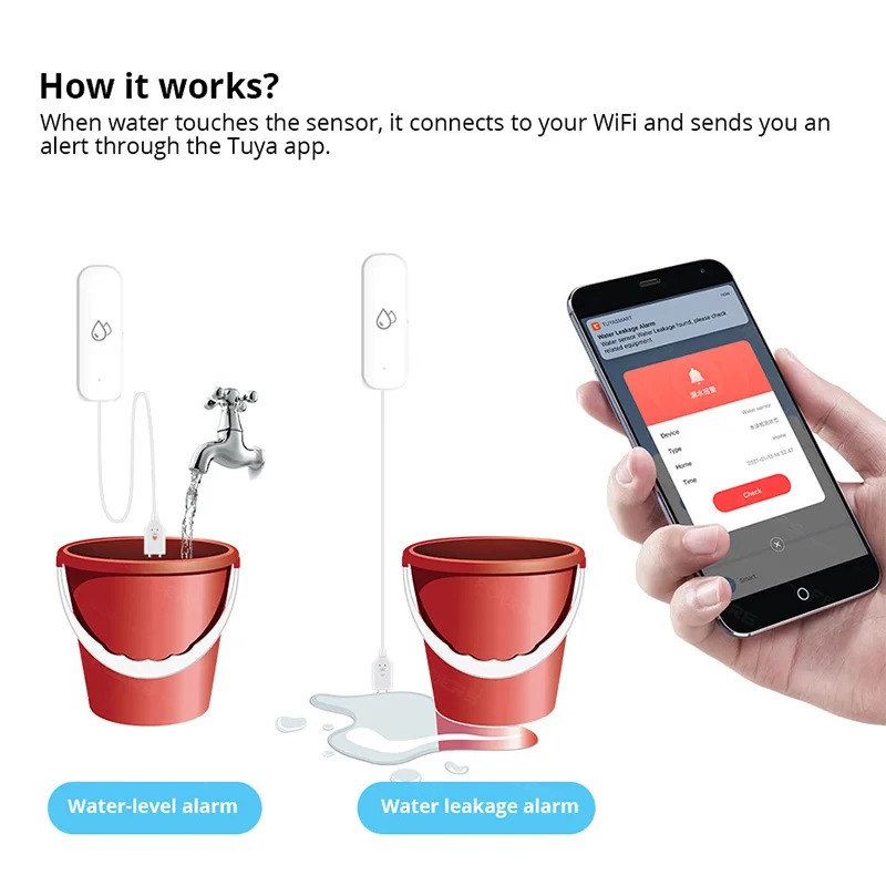 Smart Home Zigbee Water Leak D - Water Alarm Sensor reseña y precio