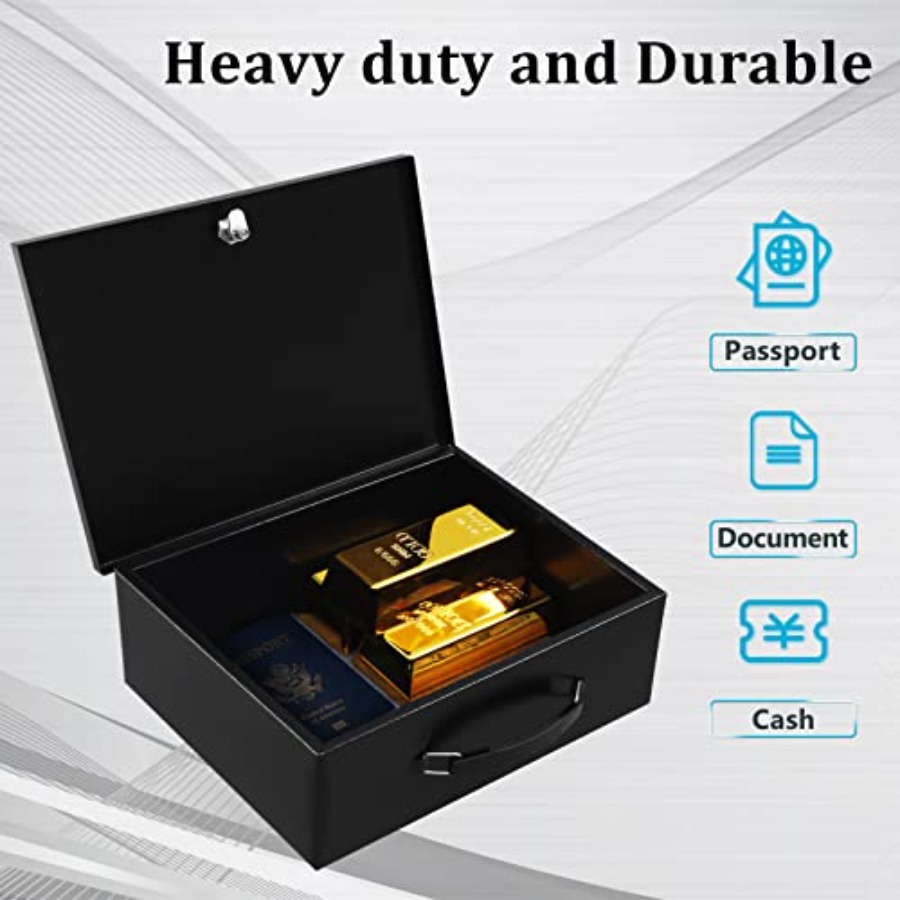 Portable Metal Safe Box with K - Fire Safe Document reseña y precio
